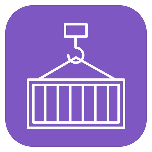Ilustración del vector del contenedor de carga