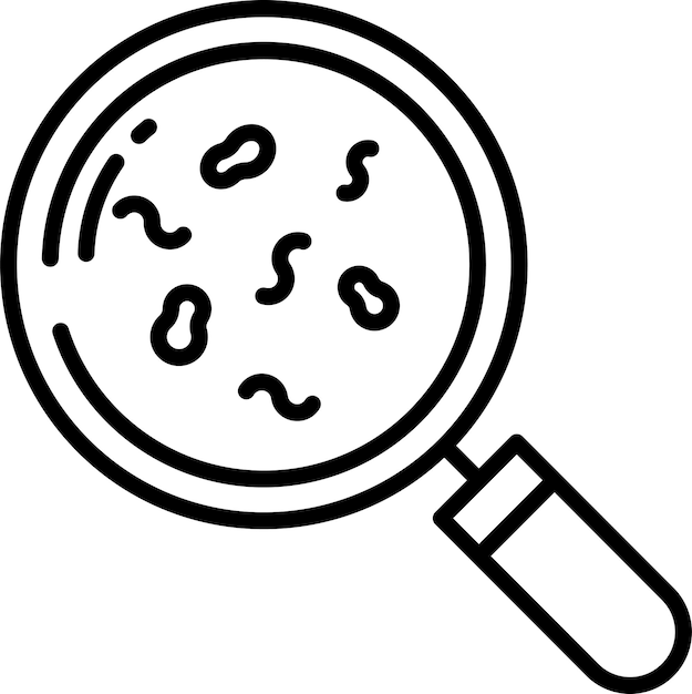 Ilustración del vector de contorno de las bacterias