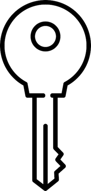 Ilustración del vector de contorno clave