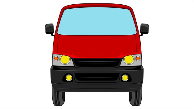 Ilustración de vector de contorno de coche mini puede sobre fondo blanco
