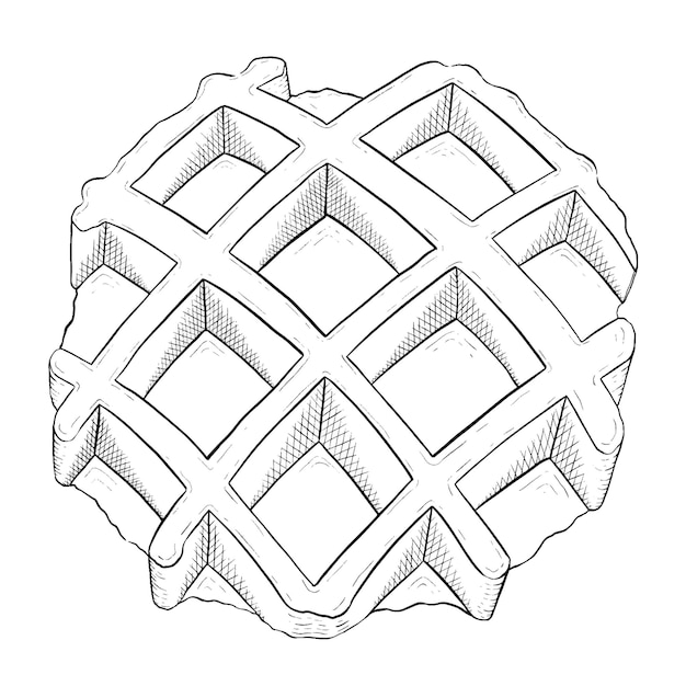 Ilustración de vector de contorno de galleta suave