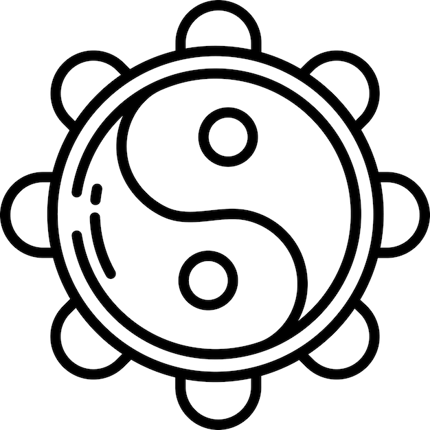 Ilustración del vector de contorno de Yangsolid