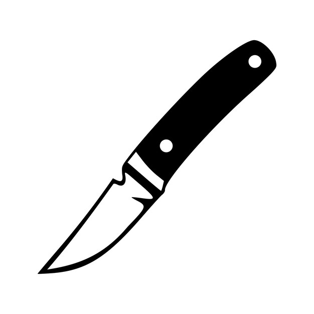 Ilustración de vector de contornos negros de navaja de bolsillo
