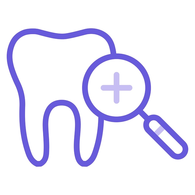 Ilustración del vector de control dental