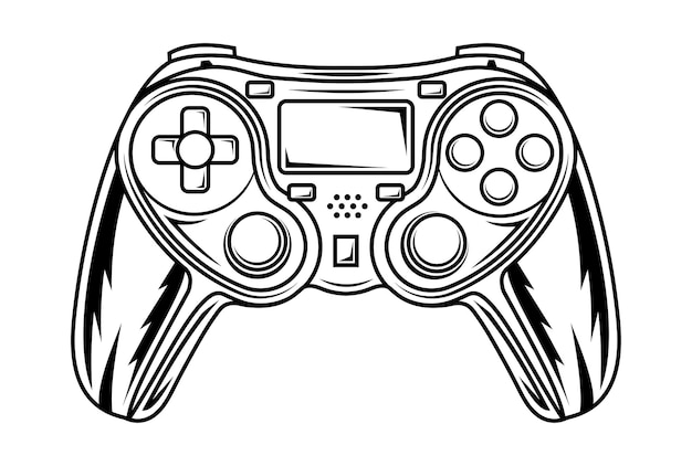 Ilustración de vector de controlador de juego. tecnología deportiva de videojuegos