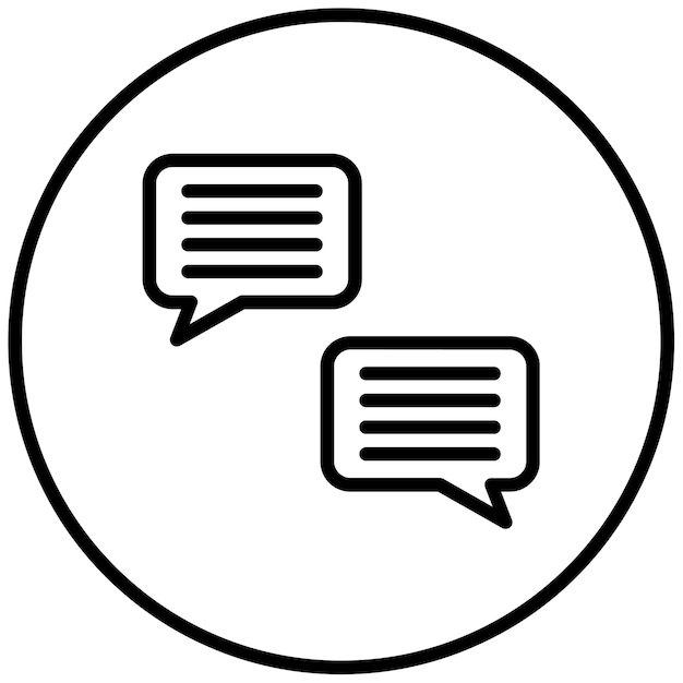 Ilustración del vector de conversación