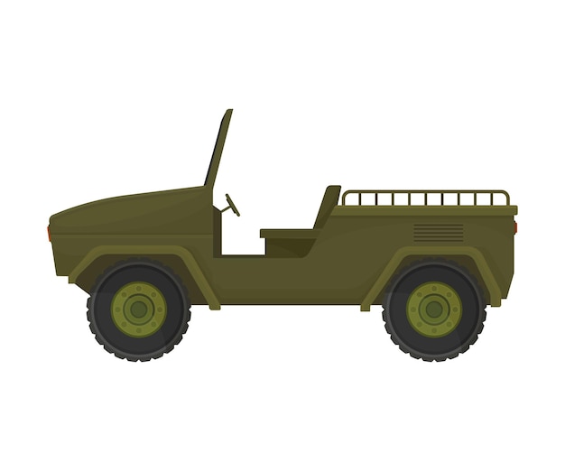 Vector ilustración de vector convertible de vehículo militar todo terreno sobre un fondo blanco