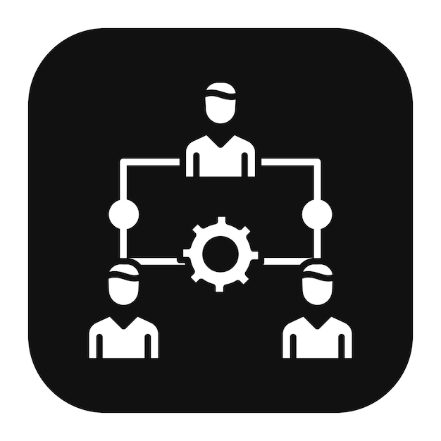 Ilustración del vector de cooperación de los empleados