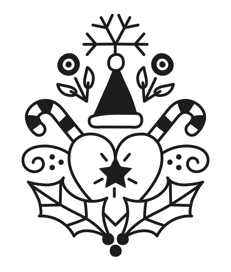 Vector ilustración de vector de corazón de navidad