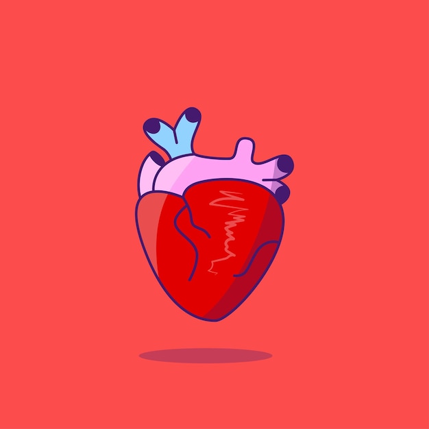 Vector ilustración de vector de corazón real para varios tipos de uso