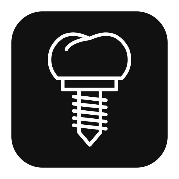 Ilustración del vector de la corona dental