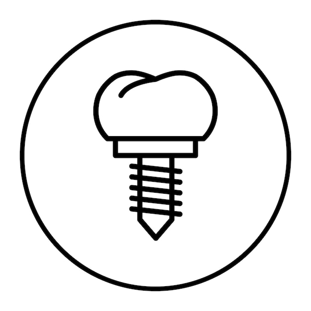 Ilustración del vector de la corona dental