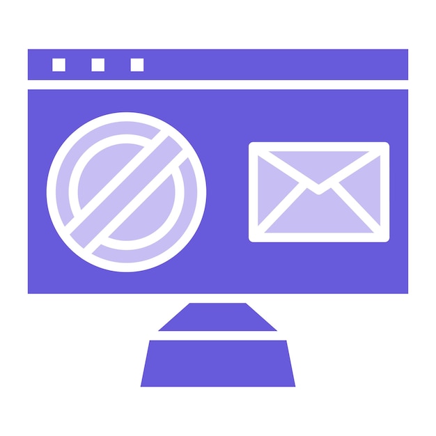 Ilustración del vector de correo electrónico no deseado