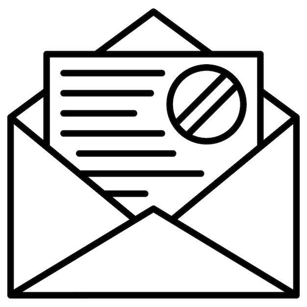 Ilustración del vector de correo electrónico no deseado