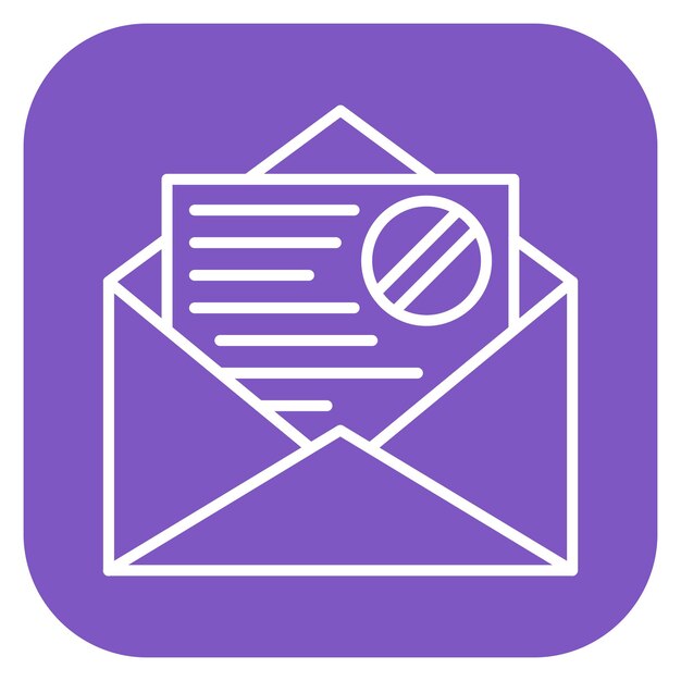 Ilustración del vector de correo electrónico no deseado