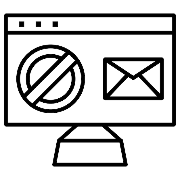 Ilustración del vector de correo electrónico no deseado
