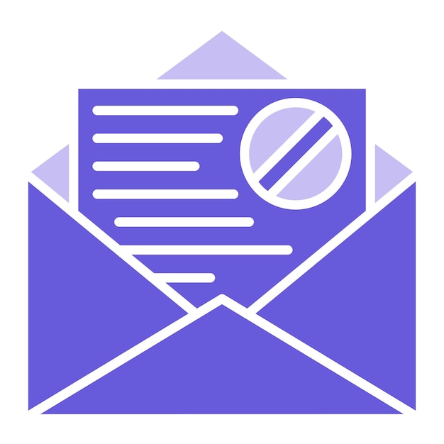Ilustración del vector de correo electrónico no deseado