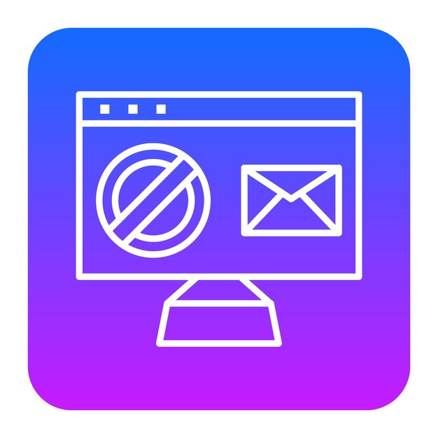 Ilustración del vector de correo electrónico no deseado