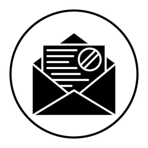 Ilustración del vector de correo electrónico no deseado