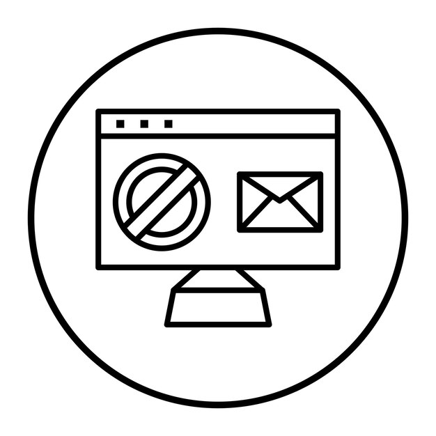 Ilustración del vector de correo electrónico no deseado