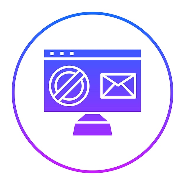 Ilustración del vector de correo electrónico no deseado