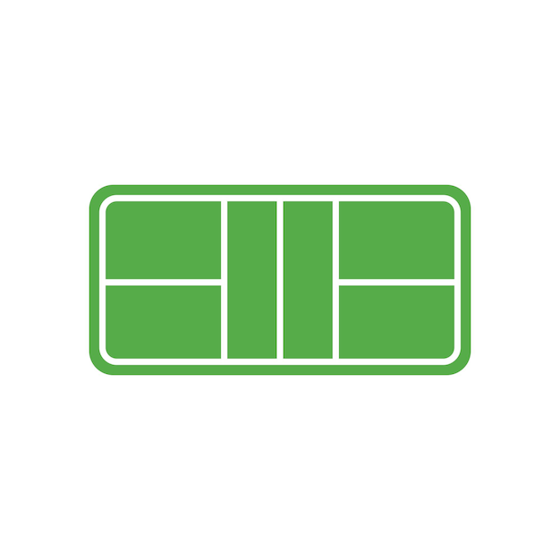 Ilustración de vector de corte Pickleball sobre fondo blanco