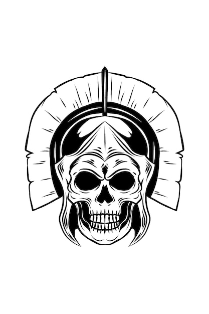 Ilustración de vector de cráneo de gladiador