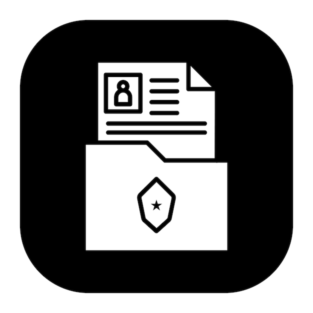 Ilustración del vector del crimen en el archivo