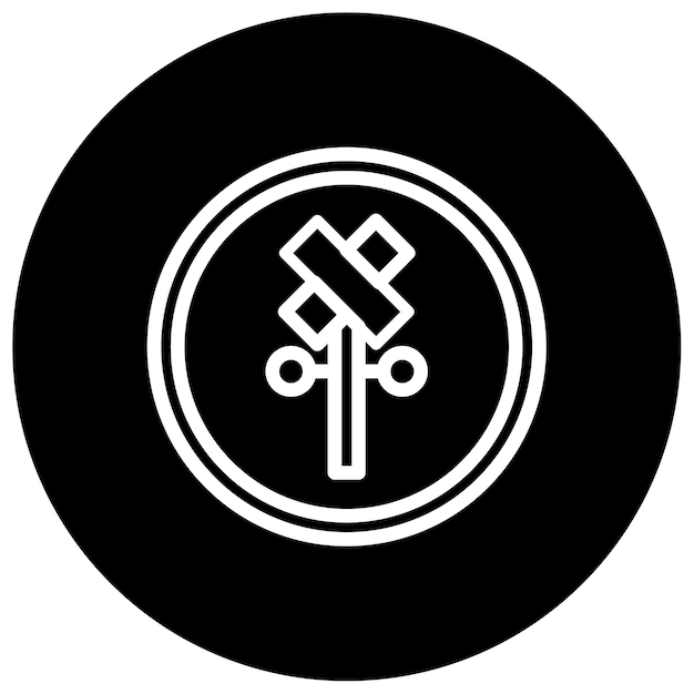 Ilustración del vector de cruce de ferrocarril