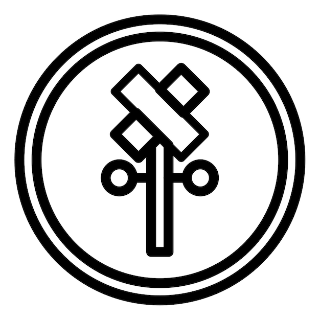 Ilustración del vector de cruce de ferrocarril