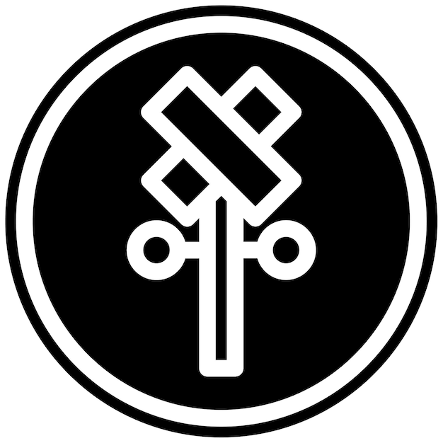 Ilustración del vector de cruce de ferrocarril