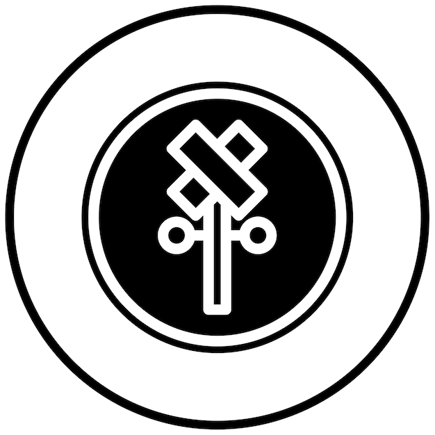 Ilustración del vector de cruce de ferrocarril