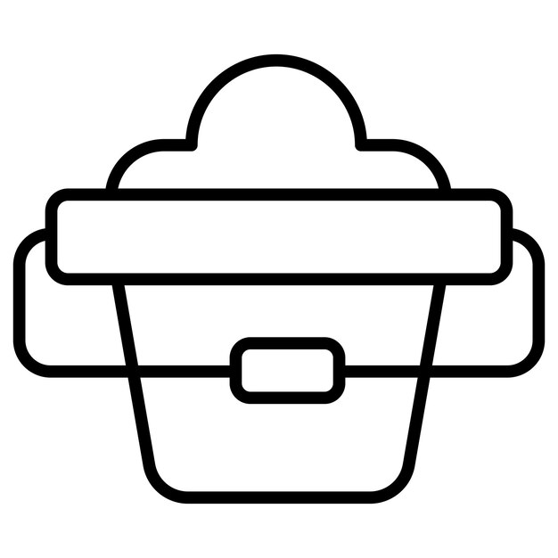 Ilustración del vector del cubo de arena