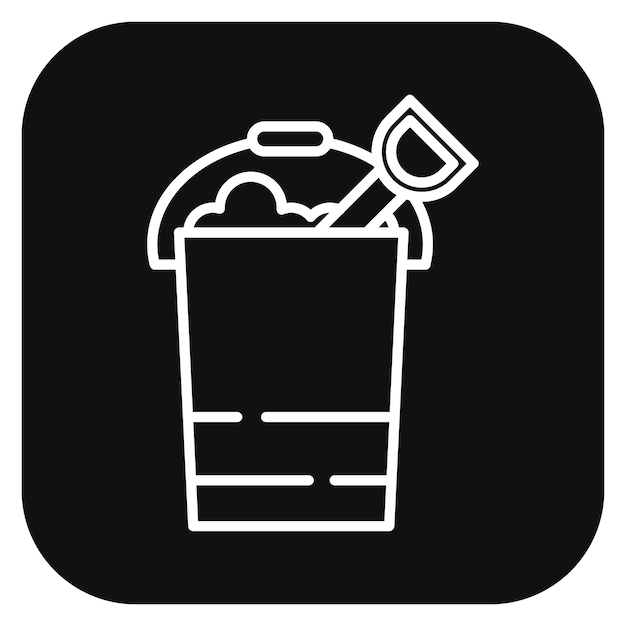 Ilustración del vector del cubo de arena