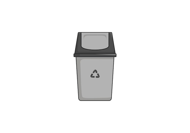 Ilustración de vector de cubo de basura