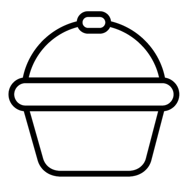 Ilustración del vector del cubo de compras