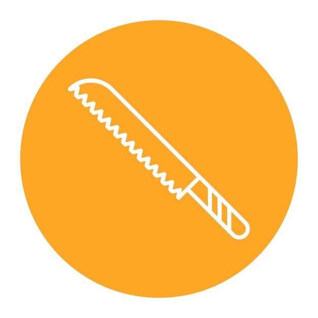 Ilustración del vector del cuchillo de pan