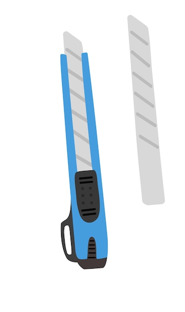 Ilustración de vector de cuchillo de papel Concepto de regreso a la escuela Papelería oficina o útiles escolares
