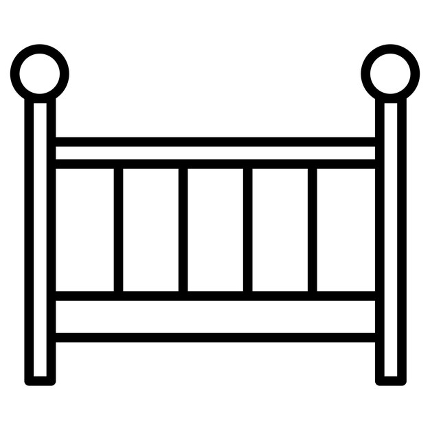 Ilustración de vector de cuna de bebé