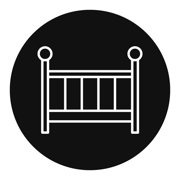 Ilustración de vector de cuna de bebé
