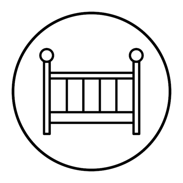 Ilustración de vector de cuna de bebé