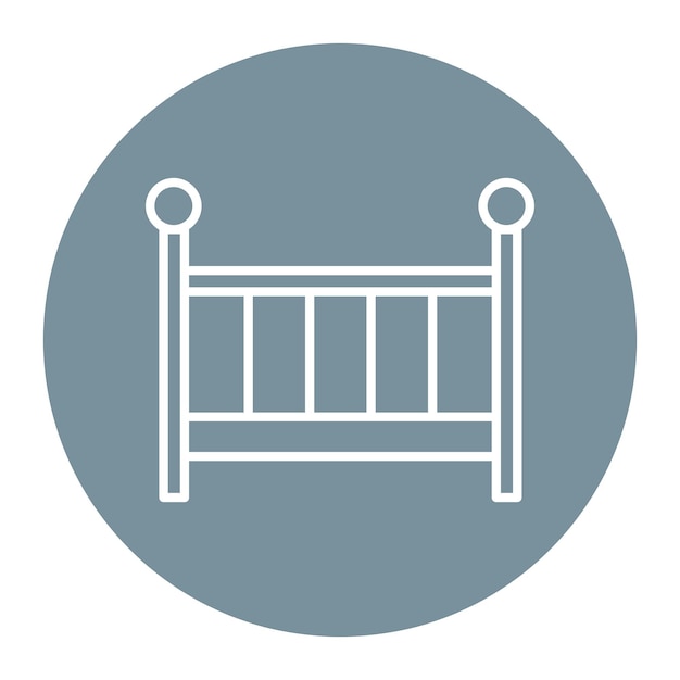 Ilustración de vector de cuna de bebé
