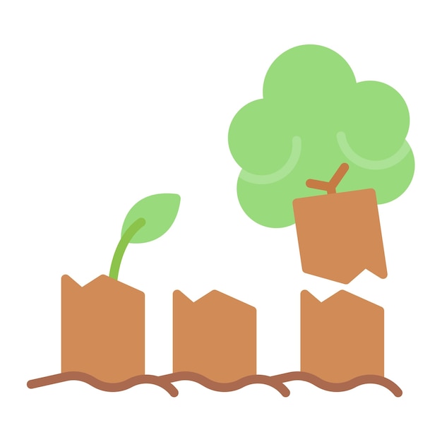 Ilustración del vector de la deforestación
