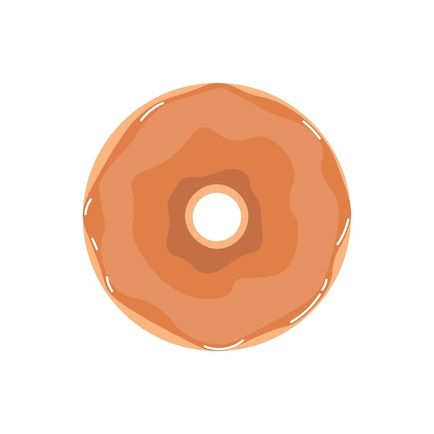 Vector ilustración de vector de delicioso donut de té tailandés con fondo blanco