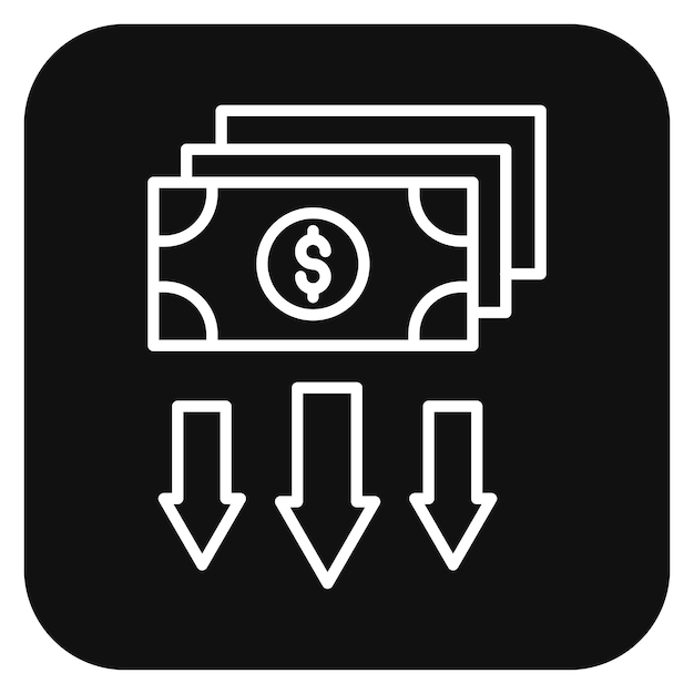 Ilustración del vector de depreciación