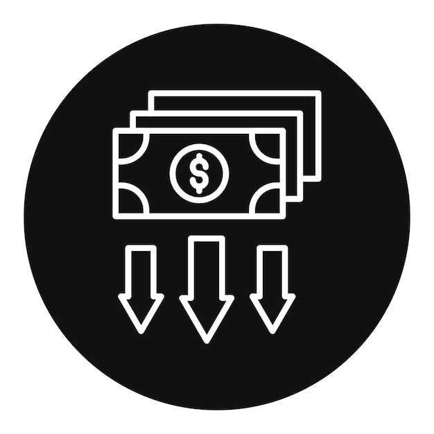 Ilustración del vector de depreciación
