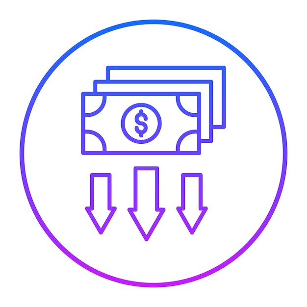 Ilustración del vector de depreciación