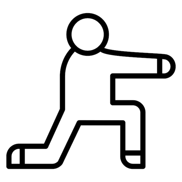 Ilustración del vector derecho bajo de Lunge