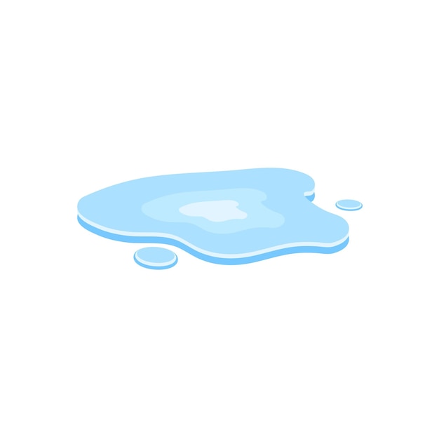 Ilustración del vector de derrame de agua aislada sobre un fondo blanco