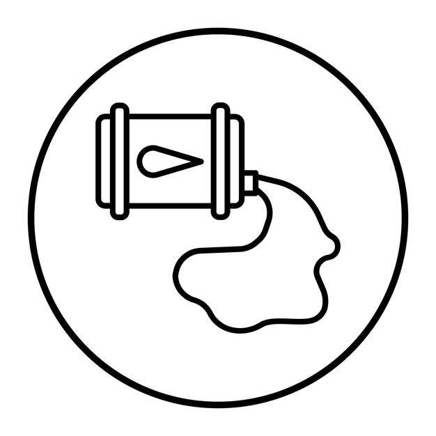Ilustración del vector de derrame de petróleo